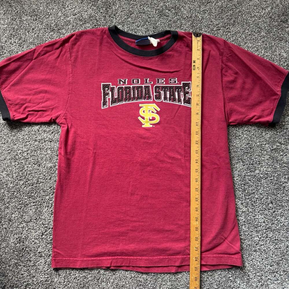 Vintage Florida State Seminoles FSU Ringer T-Shirt Maroon Black Team Athletics U - Picture 8 of 8